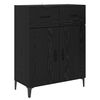 vidaXL Credenza Rovere Nero 69,5 x 34 x 180 cm Legno multistrato