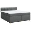 vidaXL Giroletto a Molle con Materasso Grigio Scuro 180x200 cm Tessuto