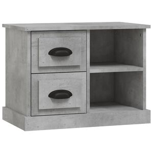 vidaXL Comodino Grigio Cemento 60x35,5x45 cm