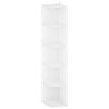 vidaXL Mensola angolare 5 livelli 25 x 31 x 131 cm