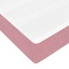 vidaXL Letto a molle con materasso Rosa 100 x 220 cm Tessuto