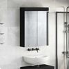 vidaXL Mobiletto per specchio da bagno TULUM Nero 60 x 16,5 x 78 cm
