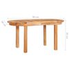 vidaXL Set Salotto da Giardino 5 pz Design Curvo in Massello di Teak