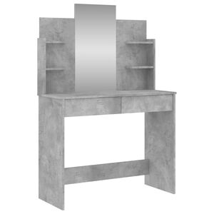 vidaXL Toeletta con Specchio Grigio Cemento 96x39x142 cm
