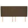 vidaXL Testiera ad Orecchio Marrone Scuro 163x23x118/128 cm in Tessuto