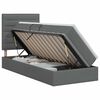 vidaXL Letto con contenitore e materasso Grigio Scuro 100 x 200 cm