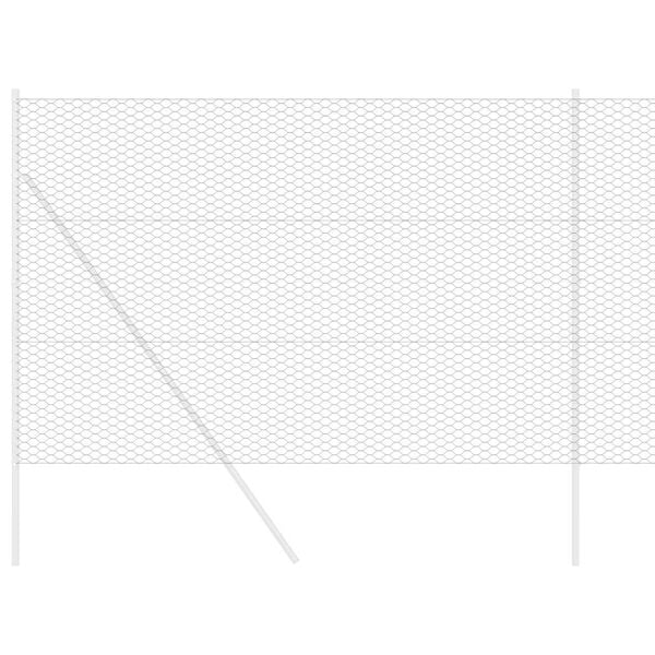 vidaXL Recinzione Esagonale Grigio 1,5 x 100 m PVC