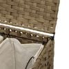vidaXL Cesto Portabiancheria con Ruote 66x35x60 cm Rattan