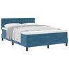 vidaXL Letto a molle con materasso Blu Scuro 140 x 200 cm Velluto