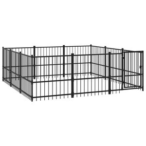 vidaXL Gabbia per Cani da Esterno in Acciaio 8,47 m&sup2;