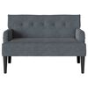 vidaXL Panca Chesterfield Grigio scuro 112 x 65.5 x 75 cm Velluto