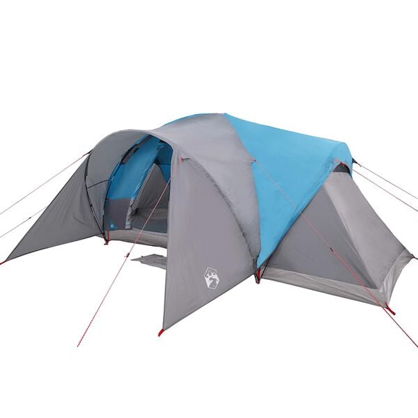 vidaXL Tenda da Campeggio a Cupola per 4 Persone Blu Impermeabile