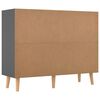 vidaXL Credenza Grigia 90x30x72 cm in Legno Multistrato
