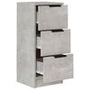 vidaXL Credenze 2 pz Grigio Cemento 30x30x70 cm in Legno Multistrato