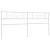 vidaXL Testiera di Ricambio in Metallo Bianco 180 cm