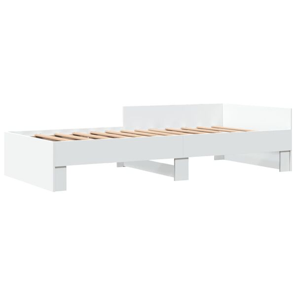 vidaXL Giroletto Bianco 100x200 cm in Legno Massello