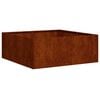 vidaXL Fioriera Arrugginita 80x80x30 cm in Acciaio Corten