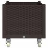 vidaXL Fioriera da Giardino con Ruote Marrone 80x50x54 cm in PP