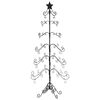 vidaXL Albero di Natale Decorativo in Metallo Nero 215 cm