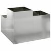 vidaXL Vaso da giardino Argento 100 x 100 x 60 cm Acciaio zincato