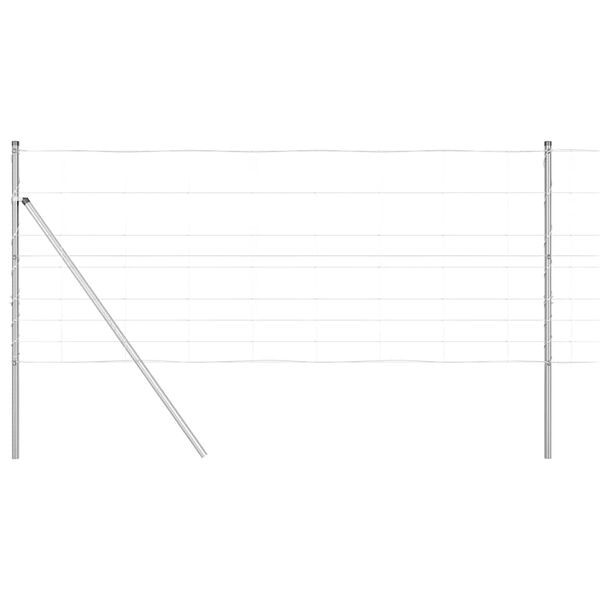 vidaXL Palo della recinzione Zincato 25 x 1 m Acciaio