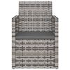 vidaXL Set Divani da Esterno 3 pz con Cuscini in Polyrattan Grigio