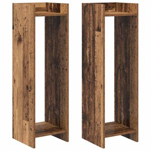 vidaXL Supporto per piante Legno vecchio 30 x 30 x 100 cm