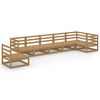 vidaXL Set Salotto da Giardino 7pz Marrone Ambra Legno Massello Pino