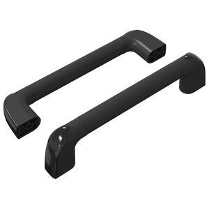 vidaXL Manico Tinta unita 2 pz Nero 380 x 34 x 85 mm Alluminio e PP