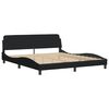 vidaXL Letto con Materasso Hvar Nero 180x200 cm in Tessuto
