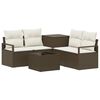 vidaXL Set di divani 6 pz Marrone e Bianco Crema