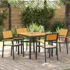 vidaXL Set da Pranzo per Giardino 5 pcs Nero e marrone
