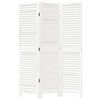 vidaXL Divisorio Ambienti 3Pannelli Bianco Legno Massello di Paulownia