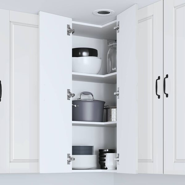 vidaXL Mobile da cucina con lo scaffale Bianco Lucido 57 x 57 x 100 cm