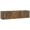 vidaXL Mobile TV a Parete Rovere Fumo 120x30x30cm Legno Ingegnerizzato
