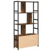vidaXL Libreria Rovere fum&eacute; 80 x 30 x 155,5 cm Legno multistrato