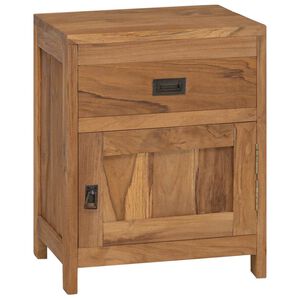 vidaXL Comodino in Legno Massello di Teak 40x30x50 cm