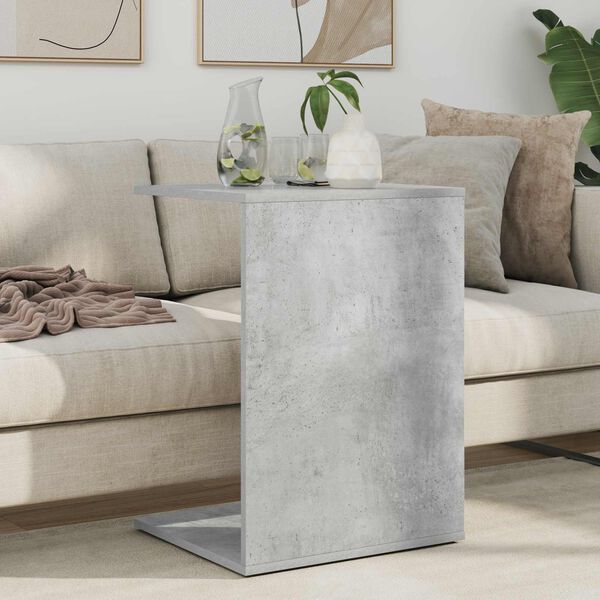 vidaXL Tavolo laterale Grigio cemento 45 x 40 x 62,5 cm