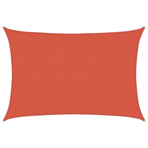 vidaXL Vela Parasole 160 g/m&sup2; Rettangolare Terracotta 3,5x4,5 m HDPE