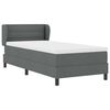 vidaXL Letto a molle con materasso Grigio scuro 80 x 200 cm Tessuto