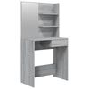 vidaXL Toeletta con Specchio Grigio Sonoma 74,5x40x141 cm