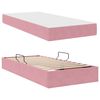 vidaXL Letto con contenitore e materasso Rosa 90 x 190 cm Velluto
