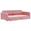 vidaXL Divano Letto Estraibile con Cassetti Rosa 100x200 cm Velluto