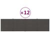 vidaXL Pannelli Murali 12 pz Grigio Scuro 60x15 cm Tessuto 1,08 m²