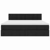 vidaXL Letto con contenitore e materasso Nero 160 x 200 cm