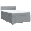 vidaXL Giroletto a Molle con Materasso Grigio Chiaro 140x190cm Tessuto