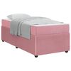 vidaXL Struttura letto con materasso Rosa 90 x 190 cm Velluto