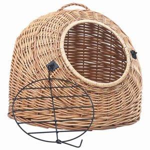 vidaXL Trasportino per Gatti 60x45x45 cm in Salice Naturale