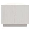 vidaXL Tavolino da Salotto Bianco 110x50x40 cm Legno Massello di Pino