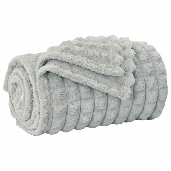 vidaXL Coperte da Pile 6 pcs Grigio 270 x 240 cm Panno